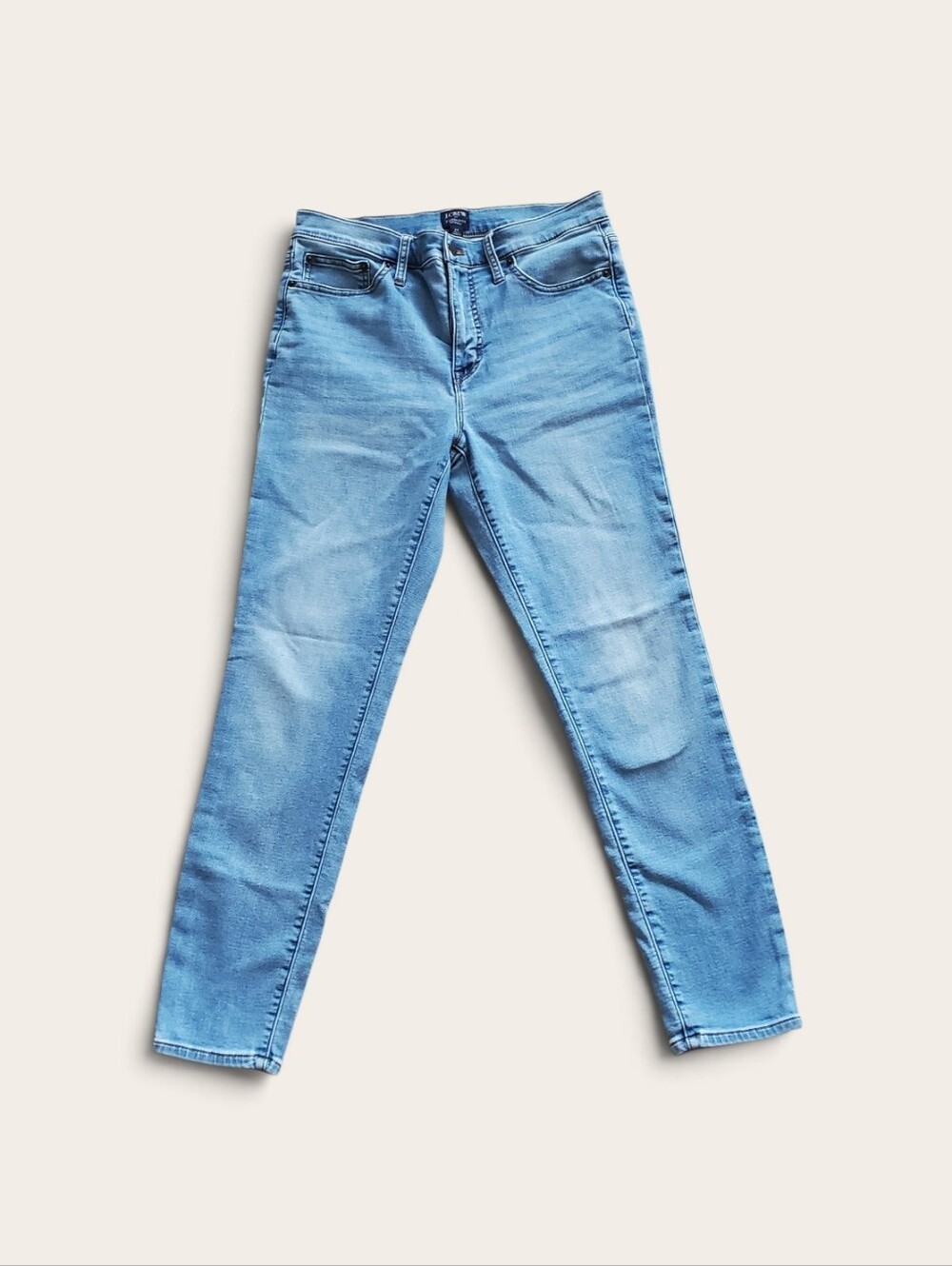 J Crew Re Imagined Light Blue Denim 9" High Rise Skinny Jeans Women's Size 29